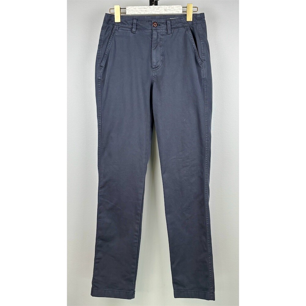 Outerknown Women’s Chino Pants Blue Slim Straight Flat Front